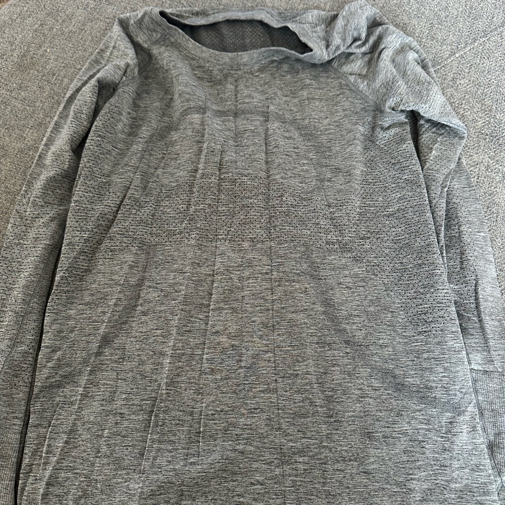 Gray Long Sleeve Top